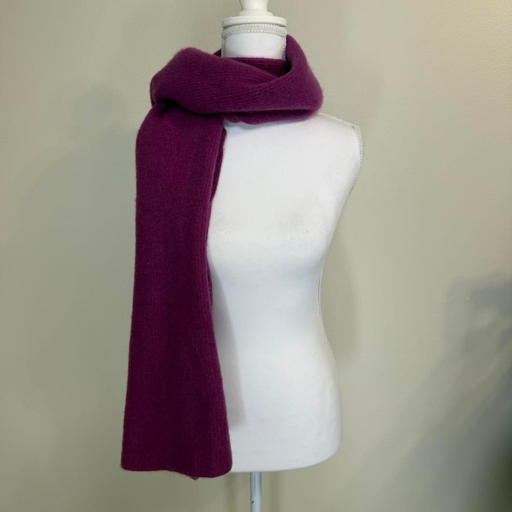 Marshall Fields 100% Cashmere Scarf Purple Old Money Quiet Luxury Preppy